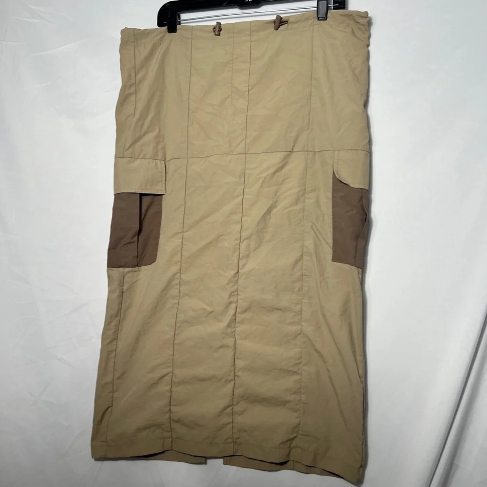 Women's Vero Moda Beige High Rise Cargo Maxi Skirt Size M
